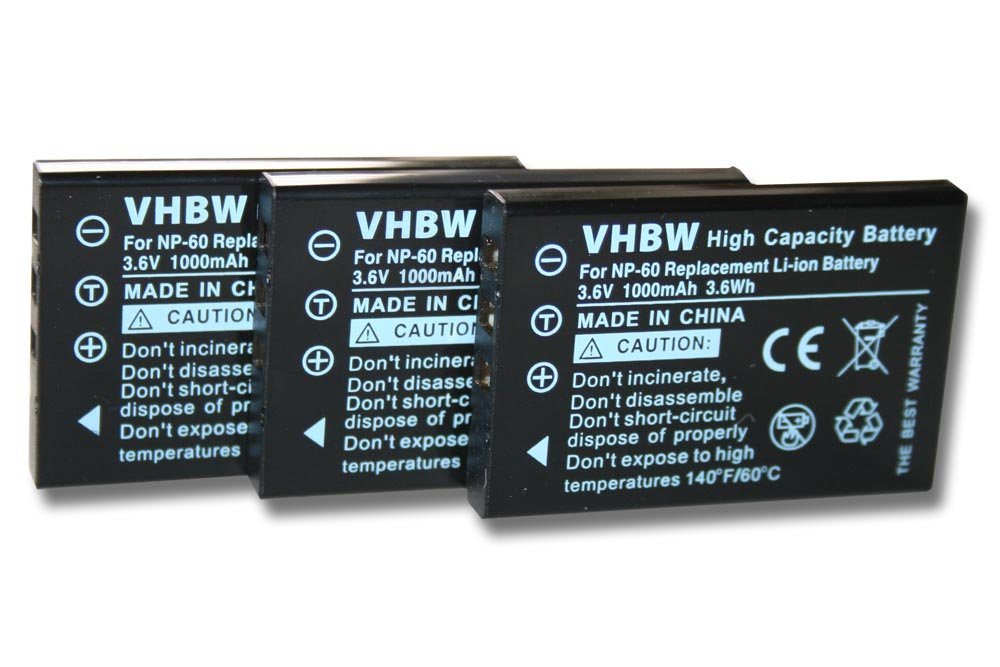 vhbw kompatibel mit Drift Innovation HD170, X170 Action Kamera Kamera-Akku Li-Ion 1000 mAh (3,6 V) von vhbw