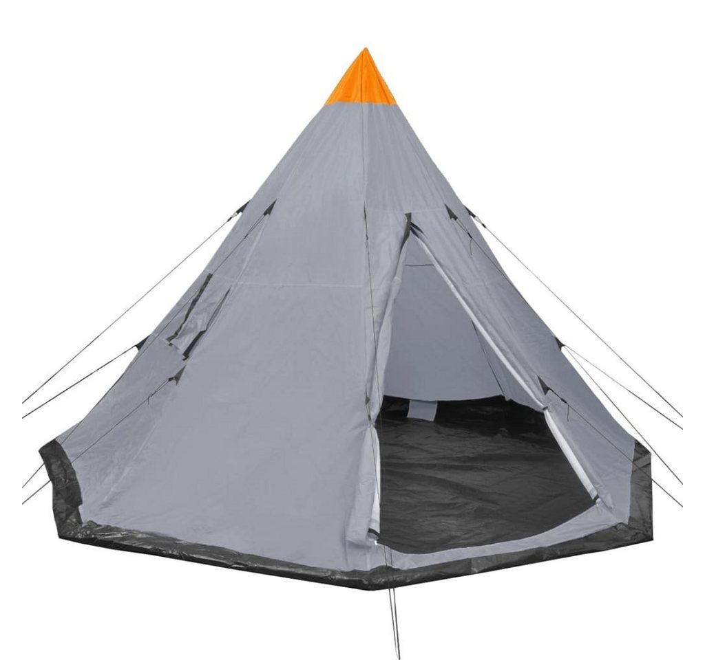 vidaXL Vorzelt Zelt für 4 Personen Grau, (4 tlg) von vidaXL
