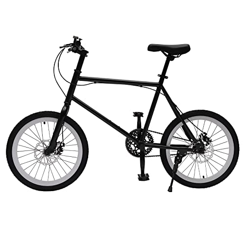 vinnyooc Kinderfahrräder, 20 Zoll (50,8 cm), Stadtfahrräder, Mini-Fahrräder, Freestyle-Bikes, BMX, Kinderfahrrad, Mountainbike, verstellbares Design, für Städte, Parks, Bürgersteige, Strände, Schwarz von vinnyooc