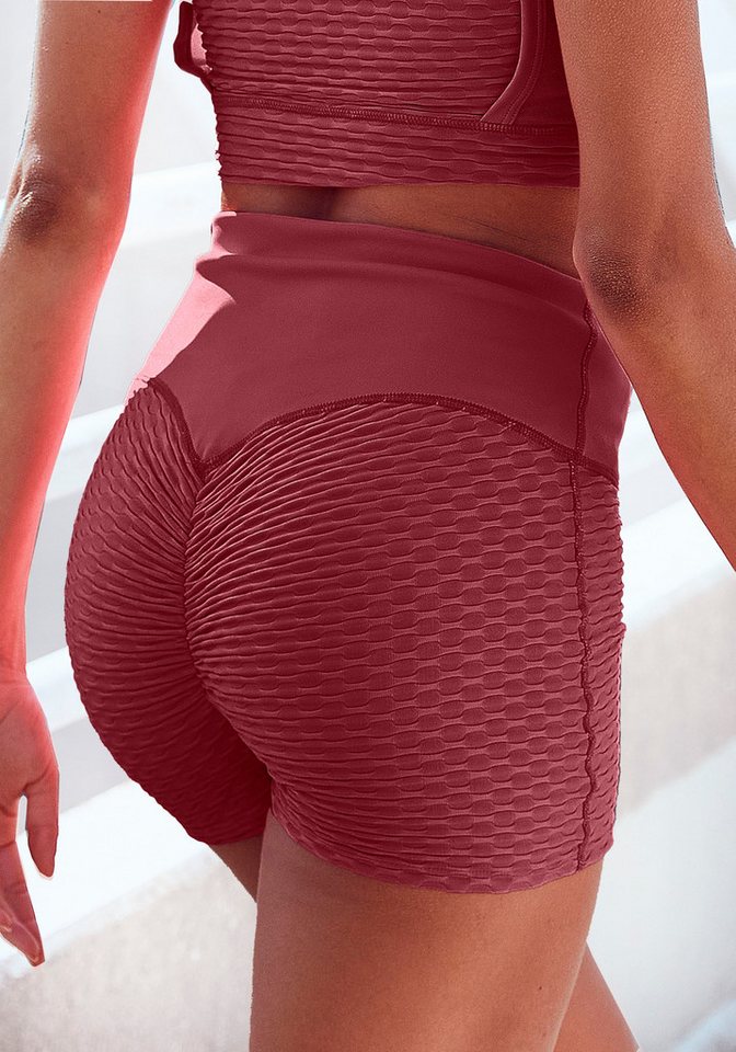 vivance active Shorts -Kurze Hose mit breitem Bund und Wabenoptik von vivance active