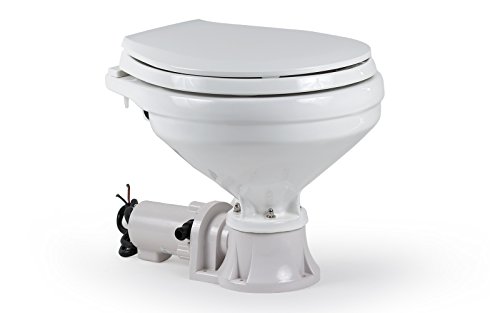 wellenshop Bootstoilette elektrisch mit Zerhacker Bordtoilette Toilette Boot WC von wellenshop