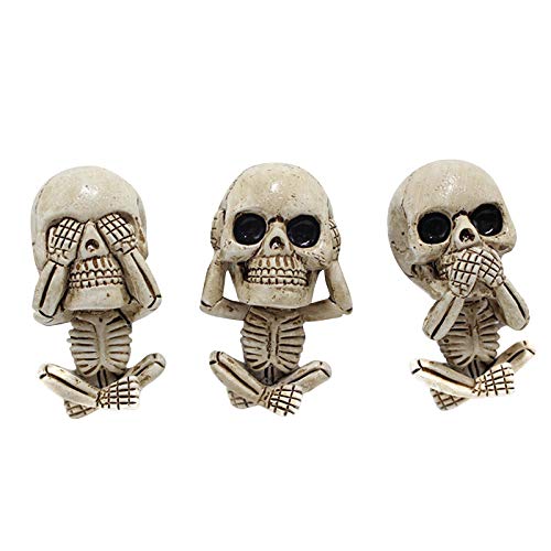wojonifuiliy Air Vent Decoration/Auto Innenraum Luftauslass Schädeldiffusor/Outlet Diffuser/Evil Skull Trio Statue/Cute Skull Design von wojonifuiliy