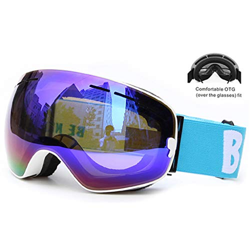 xbiez Skibrille Abnehmbar Anti Beschlag UV400 Weites Sichtobjektiv Große Brille Skifahren Snowboard Schneemobil Skaten Brillen Für Männer Und Frauen Sporthandschuhe Für Männer Thermisch von xbiez