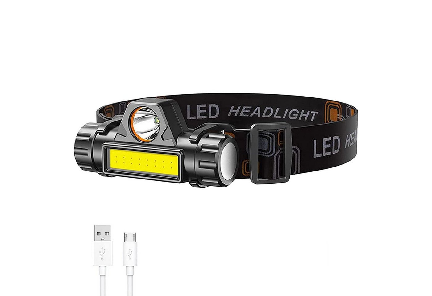 zggzerg LED Stirnlampe Wiederaufladbar Kopflampe IPX4 Wasserdicht (Geeignet für Camping, Joggen und Wandern), Winkel und Kopfband einstellbar von zggzerg