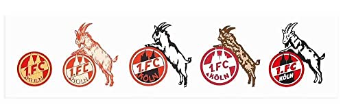 1. FC Köln Aufkleber - Logo Historie - Retro Autoaufkleber Sticker von 1. FC Köln
