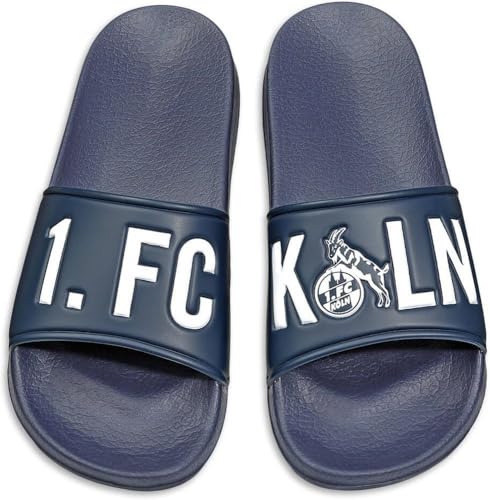 1. FC Köln Badeschlappen Badeschuhe Badelatschen ** blau **, 4040217 43/44 von 1. FC Köln