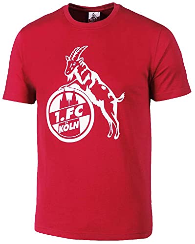 1. FC Köln Basic Männer T-Shirt rot S 100% Baumwolle Fan-Merch, Fußball, Sport von 1. FC Köln
