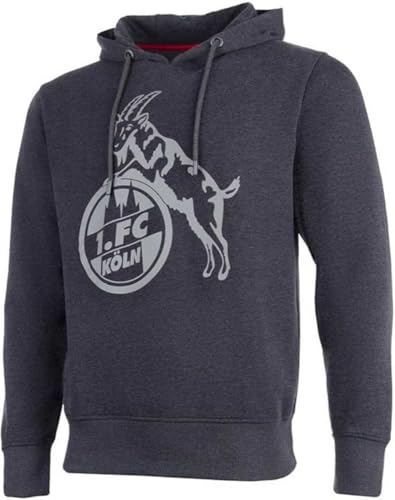 1. FC Köln Hoodie Basic - Anthra Grau - Größe S Kapuzenpullover von 1. FC Köln