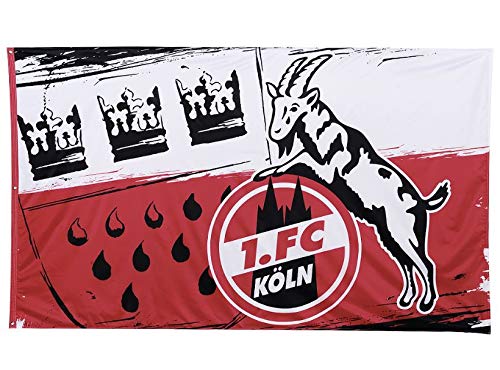 1. FC Köln Fahne/Hissfahne 150x250 cm Wappen von 1. FC Köln