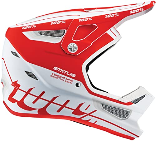 100% Status Helmet Topenga Red/White-L Helme, bunt, Estándar von 100%