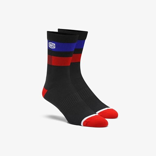 100% CASUAL Unisex Flow Performance MTB Black-S/M socken, schwarz von 100%