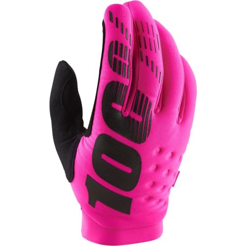 100%, 100%, BRISKER Gloves, Adult, M, NEON PINK von 100%