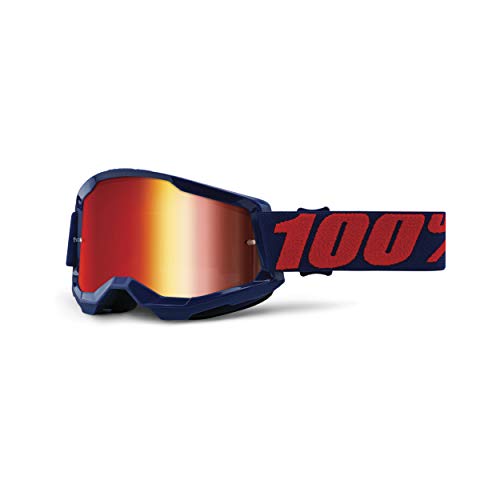 100% MÁSCARAS Strata 2 Goggle Lens Brillen, Erwachsene, Unisex, Masego-Mirror Red (Rot), Einheitsgröße von 100%
