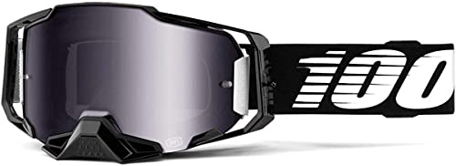 100%, ARMEGA Goggle Schwarz , Silber Flash Mirror Lens, Erwachsene von 100%
