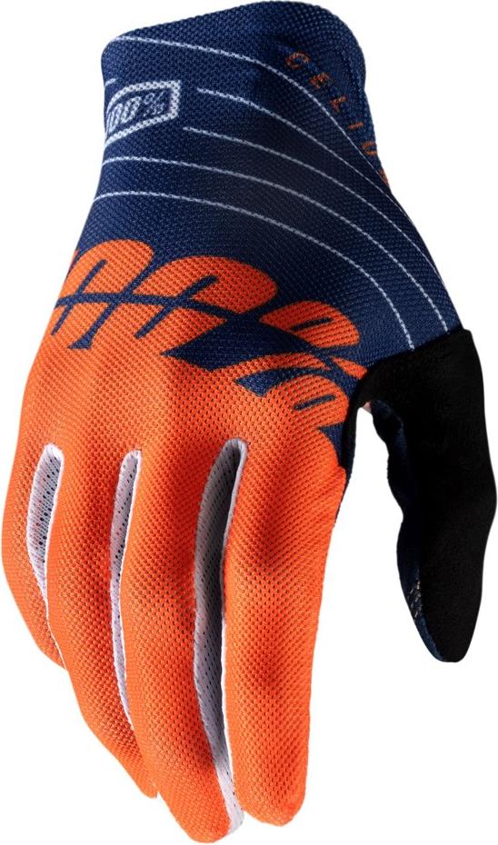 100%, Herren, Handschuhe, 100 Percent Herren Celium Navy/Orange Lg Handschuh für besondere Anlässe, Azul Y Naranja, M, Blau, (L) von 100%