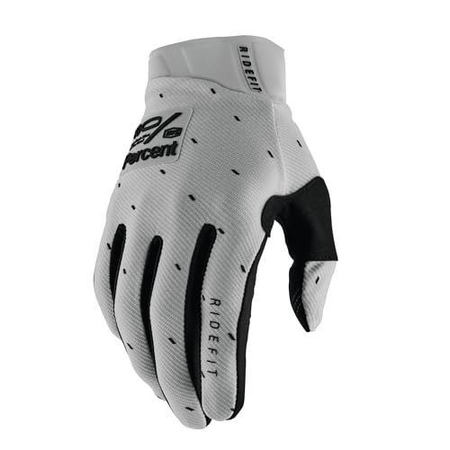 100%, RIDEFIT Gloves Slasher, Adult, L, Silver von 100%