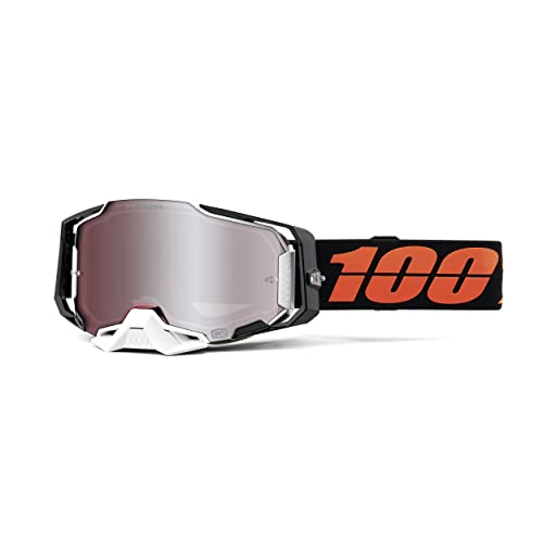 100% ARMEGA HIPER - Schwarze Schwanzbrille - Silber verspiegelte Linse 100% ARMEGA HIPER - Schwarze Schwanzbrille - Silber verspiegelte Linse von 100%