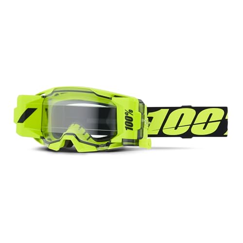 100% Armatic Forecast MX Offroad-Schutzbrille, Gelb mit klaren Gläsern von 100%