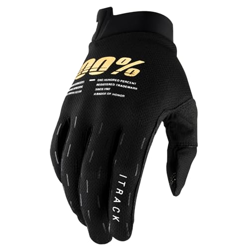 100% GUANTES ITRACK Handschuhe XL, Erwachsene, Unisex, Schwarz von 100%