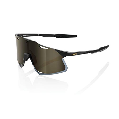 Sconosciuto Hypercraft, Sonnenbrille für Herren, matt-schwarz-gold-verspiegelte Gläser, universell einsetzbar, einheitsgröße von 100%