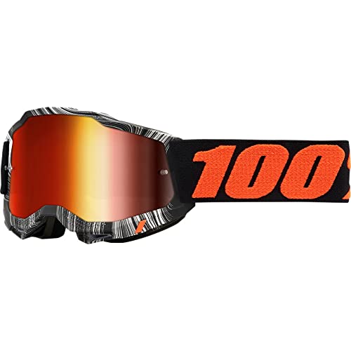 100% Kinder Motocross Brille Accuri 2 Verspiegelt, Geospace - Schwarz Orange, 50320 von 100%