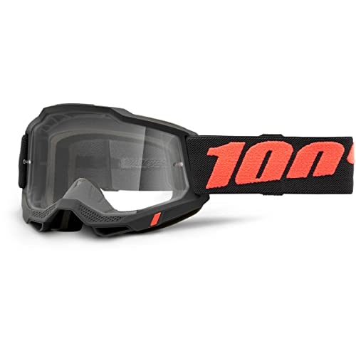 100% Motocross Brille Accuri 2 Klar, Borego - Schwarz Orange, 50221-101 von 100%