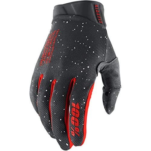 100% Unisex Handschuhe Ridefit, Mars - Grau Rot, L, HU-GLO-0051 von 100%