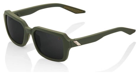 100  rideley sonnenbrille soft tact green army   schwarzes spiegelglas von 100%