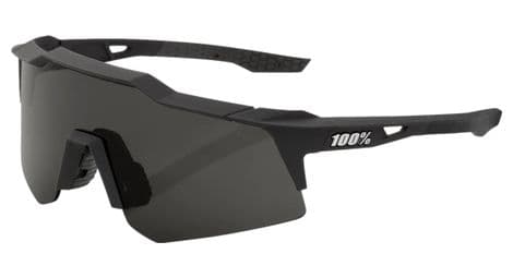 100  speedcraft xs brille   soft tact schwarz  rauchfarbene glaser von 100%