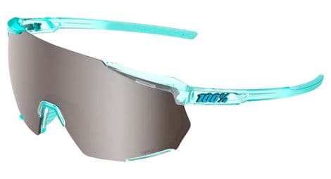 brille 100  racetrap 3 0 transparent blau   hiper linsen verspiegeltes silber von 100%