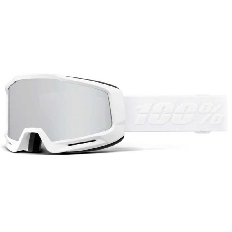 100percent Okan Hiper Ski Goggles Weiß Mirror Silver Lens/CAT1 von 100percent