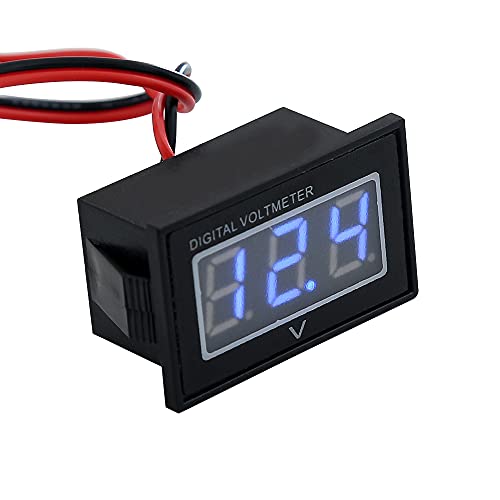 10L0L Golf Cart Digital Voltmeter, Spannungsmesser Wasserdicht 24V 36V 48V Batterieanzeige 15V-120V Spannungsanzeige für Club Auto EZGO Yamaha von 10L0L