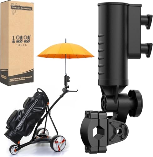 10L0L Golf Regenschirmhalter, superstarker winddichter Stabiler Golf Metall Trolley Regenschirmhalter für Powakaddy/Motocaddy/Kinderwagen/Rollstuhl/Fahrrad 10L0L Golf Regenschirmhalter, superstarker winddichter Stabiler Golf Metall Trolley Regenschirmhalter für Powakaddy/Motocaddy/Kinderwagen/Rollstuhl/Fahrrad von 10L0L