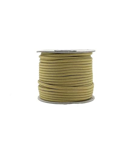 123Paracord Paracord 550 4mm Type Ideal für DIY-Projekte, Zelten und Outdoor-Abenteuer - Grundfarben erhältlich in 15m, 30m und 50m - Gold von 123Paracord