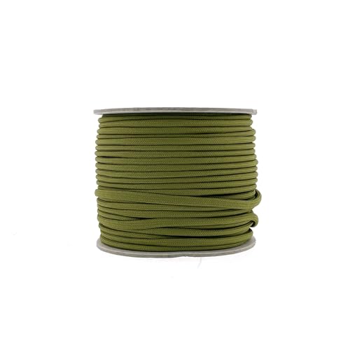 123Paracord Paracord 550 4mm Type Ideal für DIY-Projekte, Zelten und Outdoor-Abenteuer - Grundfarben erhältlich in 15m, 30m und 50m - Moss von 123Paracord