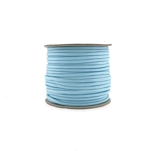 123Paracord Paracord 550 4mm Type Ideal für DIY-Projekte, Zelten und Outdoor-Abenteuer - Grundfarben erhältlich in 15m, 30m und 50m - Pastel Blau von 123Paracord