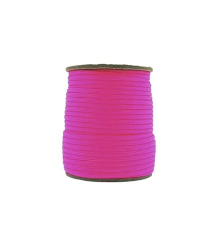 123Paracord Paracord 550 4mm Type Ideal für DIY-Projekte, Zelten und Outdoor-Abenteuer - Grundfarben erhältlich in 15m, 30m und 50m - Ultra Neon Rosa von 123Paracord