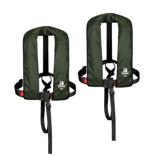 12skipper 2er-Set Automatik-Rettungswesten 165N ISO mit Harness, Schwimmweste, Olive 12skipper 2er-Set Automatik-Rettungswesten 165N ISO mit Harness, Schwimmweste, Olive von 12skipper