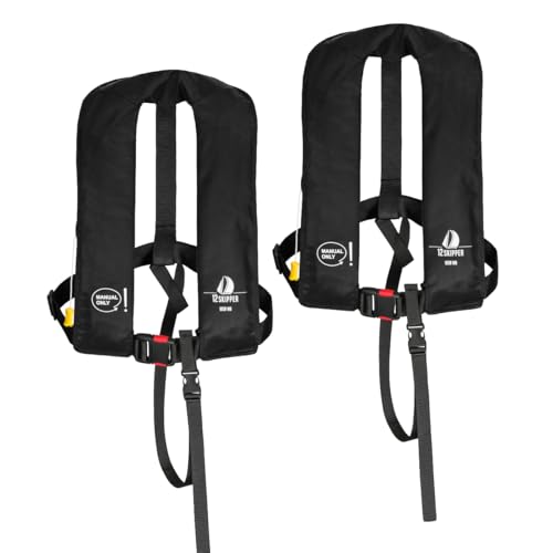 12skipper 2er-Set Rettungsweste 165N ISO mit manueller Auslösung, schwarz 12skipper 2er-Set Rettungsweste 165N ISO mit manueller Auslösung, schwarz von 12skipper