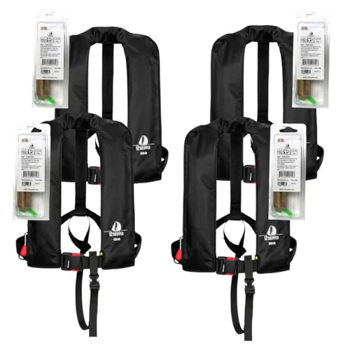 12skipper 4er-Set Automatik-Rettungsweste 165N ISO Waistbelt, schwarz inkl. 4 Wartungskits 12skipper 4er-Set Automatik-Rettungsweste 165N ISO Waistbelt, schwarz inkl. 4 Wartungskits von 12skipper