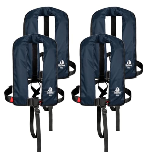 12skipper 4er-Set Automatik-Rettungswesten 165N ISO mit Harness, Navy 12skipper 4er-Set Automatik-Rettungswesten 165N ISO mit Harness, Navy von 12skipper