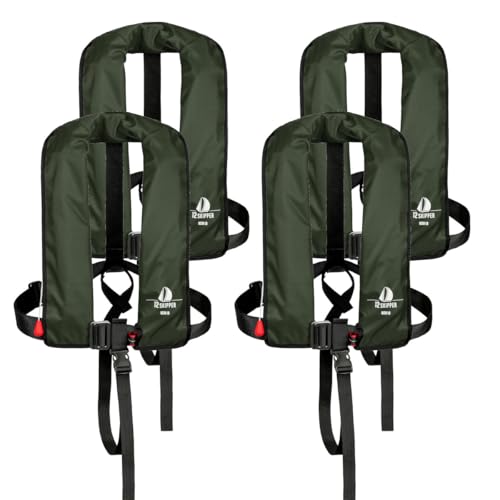 12skipper 4er-Set Automatik-Rettungswesten 165N ISO mit Harness, Olive 12skipper 4er-Set Automatik-Rettungswesten 165N ISO mit Harness, Olive von 12skipper