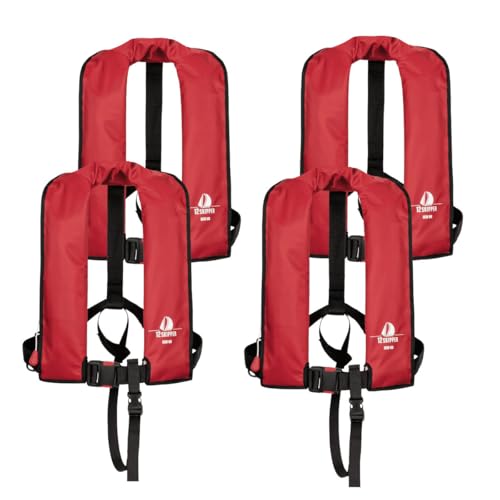 12skipper 4er-Set Automatik-Rettungswesten 165N ISO Waistbelt, rot 12skipper 4er-Set Automatik-Rettungswesten 165N ISO Waistbelt, rot von 12skipper
