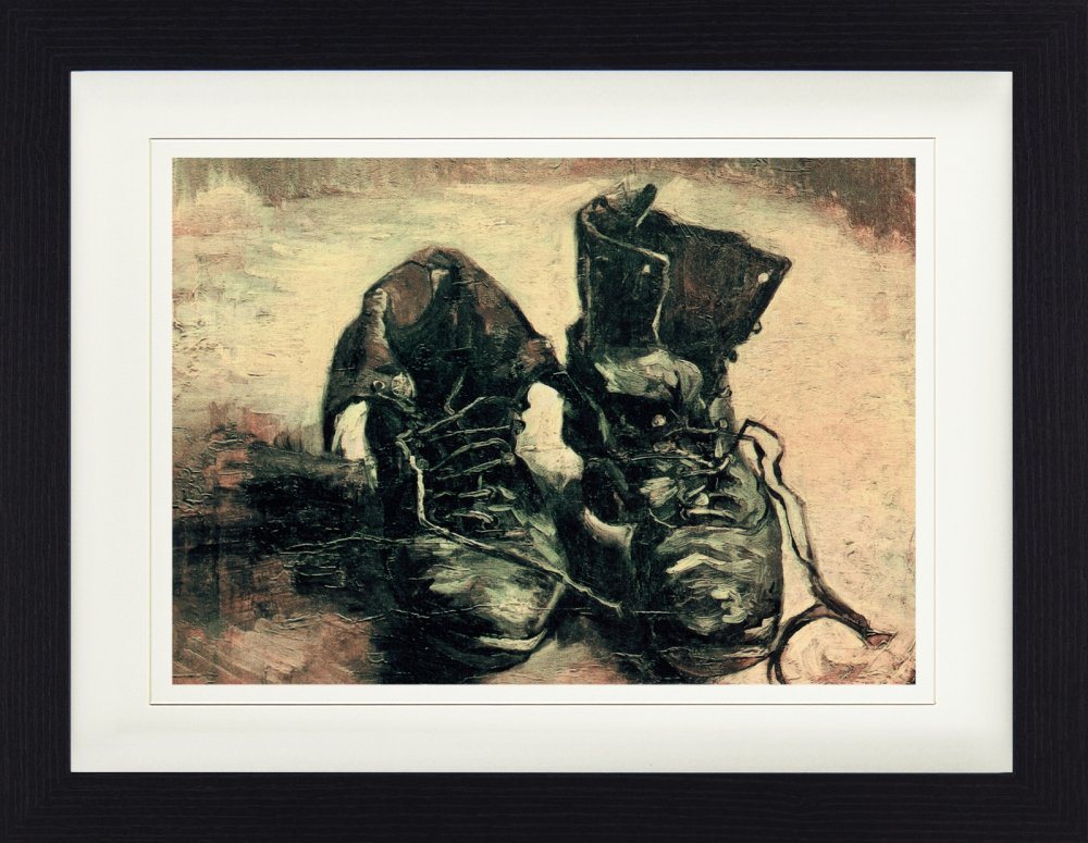 1art1 Bild mit Rahmen Vincent Van Gogh - Stilleben, Ein Paar Schuhe, 1886 von 1art1