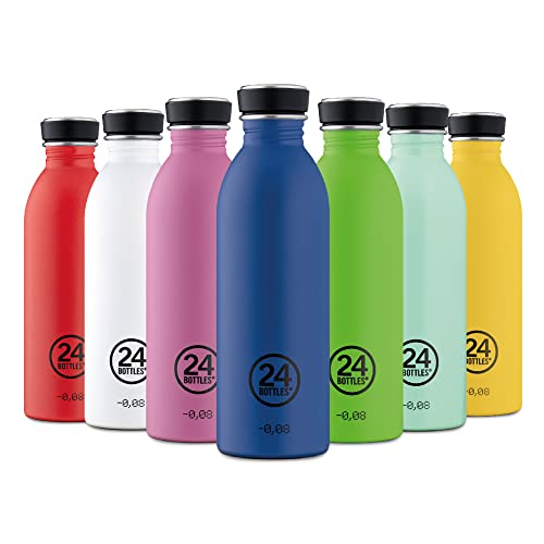 24Bottles Urban - 1L/500ml/250ml Wasserflasche, Trinkflasche mit 100% Dichtem Verschluss Öko BPA-freie Edelstahl-Trinkgflaschen [Nicht thermisch, Ultraleicht] (Desert Sand, 500 ml) von 24Bottles