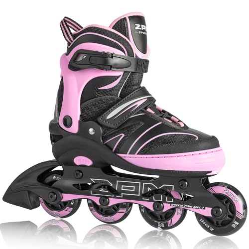 2PM SPORTS Größen Verstellbar Inliner für Kinder, Mädchen Jungen Inline Skates mit leichten Rollschuhe für Damen/Herren Youngster Anfänger 2PM SPORTS Größen Verstellbar Inliner für Kinder, Mädchen Jungen Inline Skates mit leichten Rollschuhe für Damen/Herren Youngster Anfänger von 2PM SPORTS