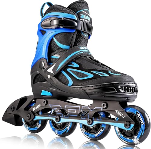 2PM SPORTS Verstellbar Inliner für Kinder, Leucht Inline Skates Rollschuhe für Damen/Herren (Blue S) 2PM SPORTS Verstellbar Inliner für Kinder, Leucht Inline Skates Rollschuhe für Damen/Herren (Blue S) von 2PM SPORTS