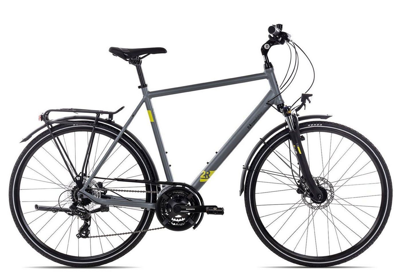 2R Manufaktur Trekkingrad TRX21, 21 Gang Shimano RD-TX-800-7 Schaltwerk, Kettenschaltung, Herrenrad 28 Zoll schwarz/grau von 2R Manufaktur