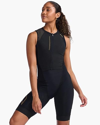 2XU Damen Aero Tri Singlet Tank Top, Midnight/Festival, L 2XU Damen Aero Tri Singlet Tank Top, Midnight/Festival, L von 2XU