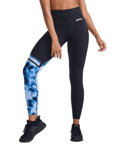 2XU Damen Form Splice Hi-Rise Comp Strumpfhose - Digital Dye White von 2XU